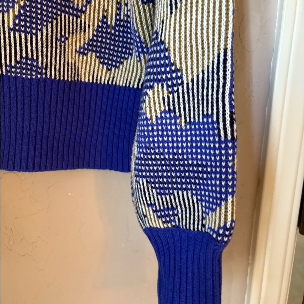 Scotch & Soda Blue, green, black, and Cream Women's Sweater - Picture 3 of 7